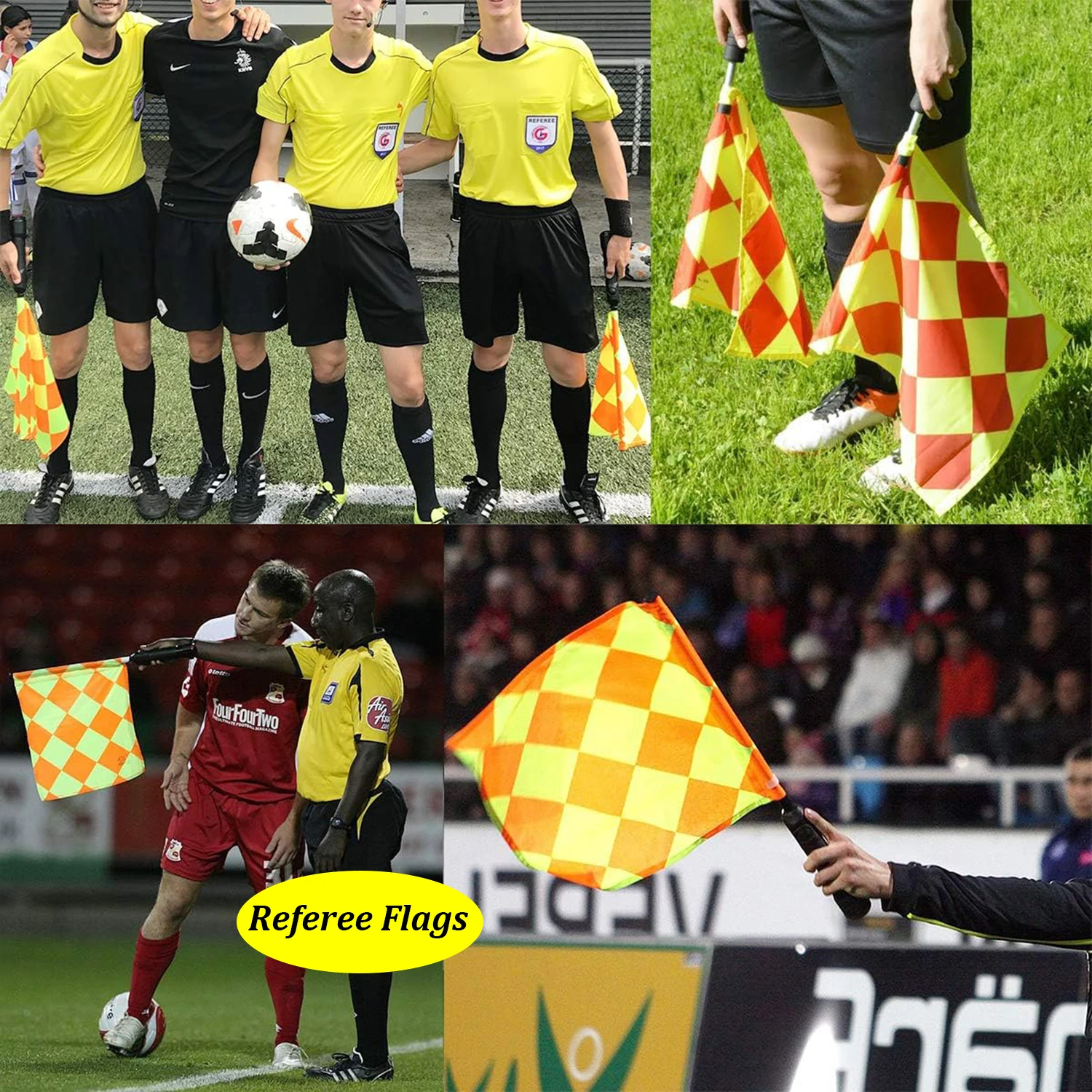 Drapeau d'arbitre de Football, jeu de foire , Match de sport, homme de ligne de Football, drapeaux imperméables, équipement d'arbitre de jeu de sport
