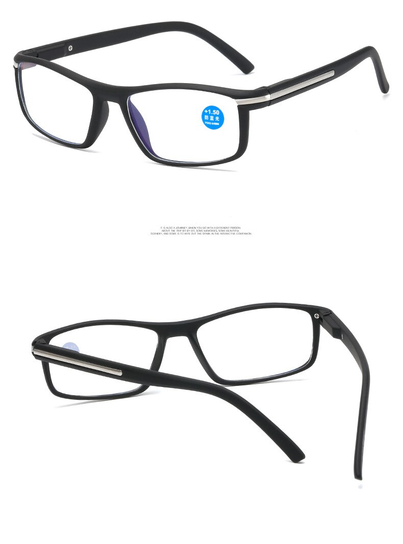 3 Occhiali Da Lettura Uomo TR90 Anti-Luce Blu &ndash; Leggeri E Pieghevoli &ndash; Vari Colori