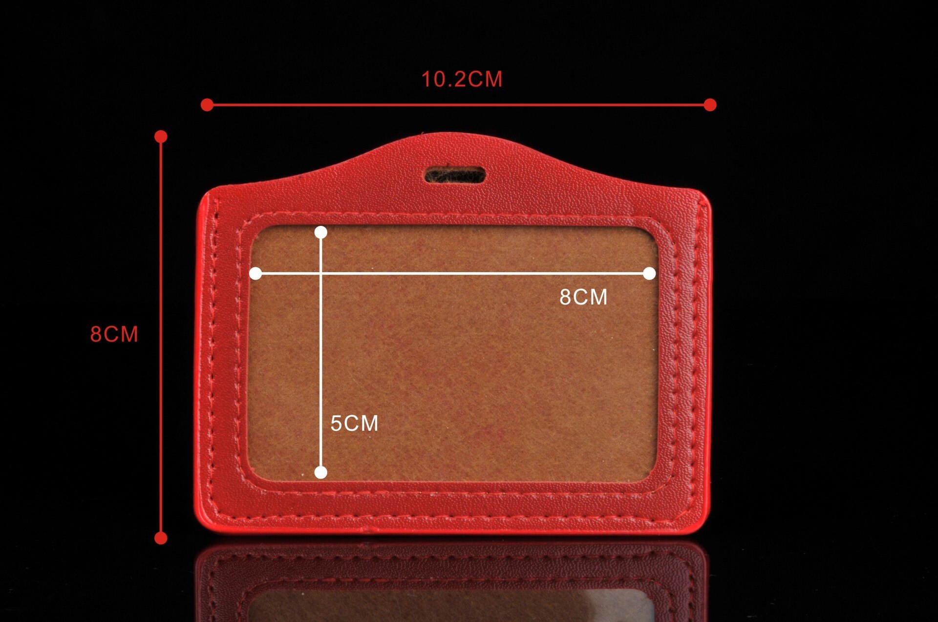 ID Badge Holder Leather Bus Pass Case Cover Men Women's Bank Credit Card Holder