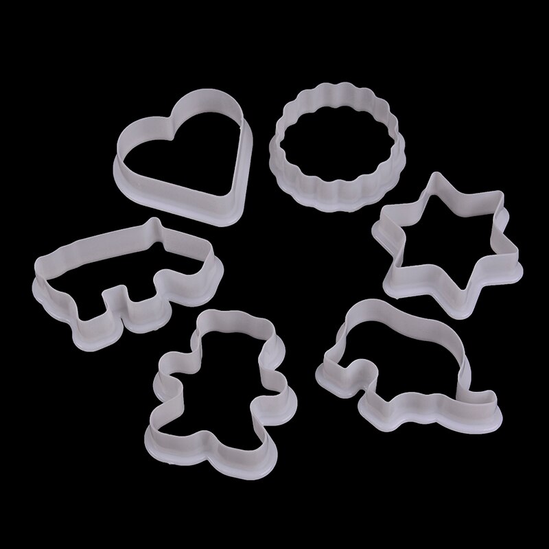 6Pcs Dier Plastic Cookie Biscuit Snijders Pastry Fondant Moulds Cake Decor Tool