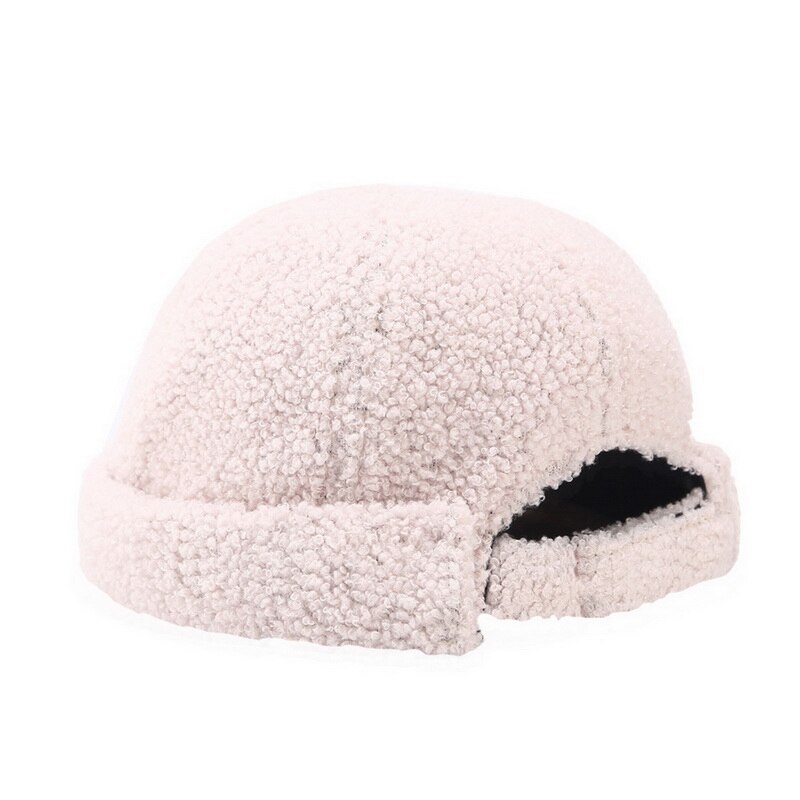 Vinter varm hipbeanies kvinder mand hat vasket retro kraniet cap justerbar brimless hat åndbar beanie hatcap: 6