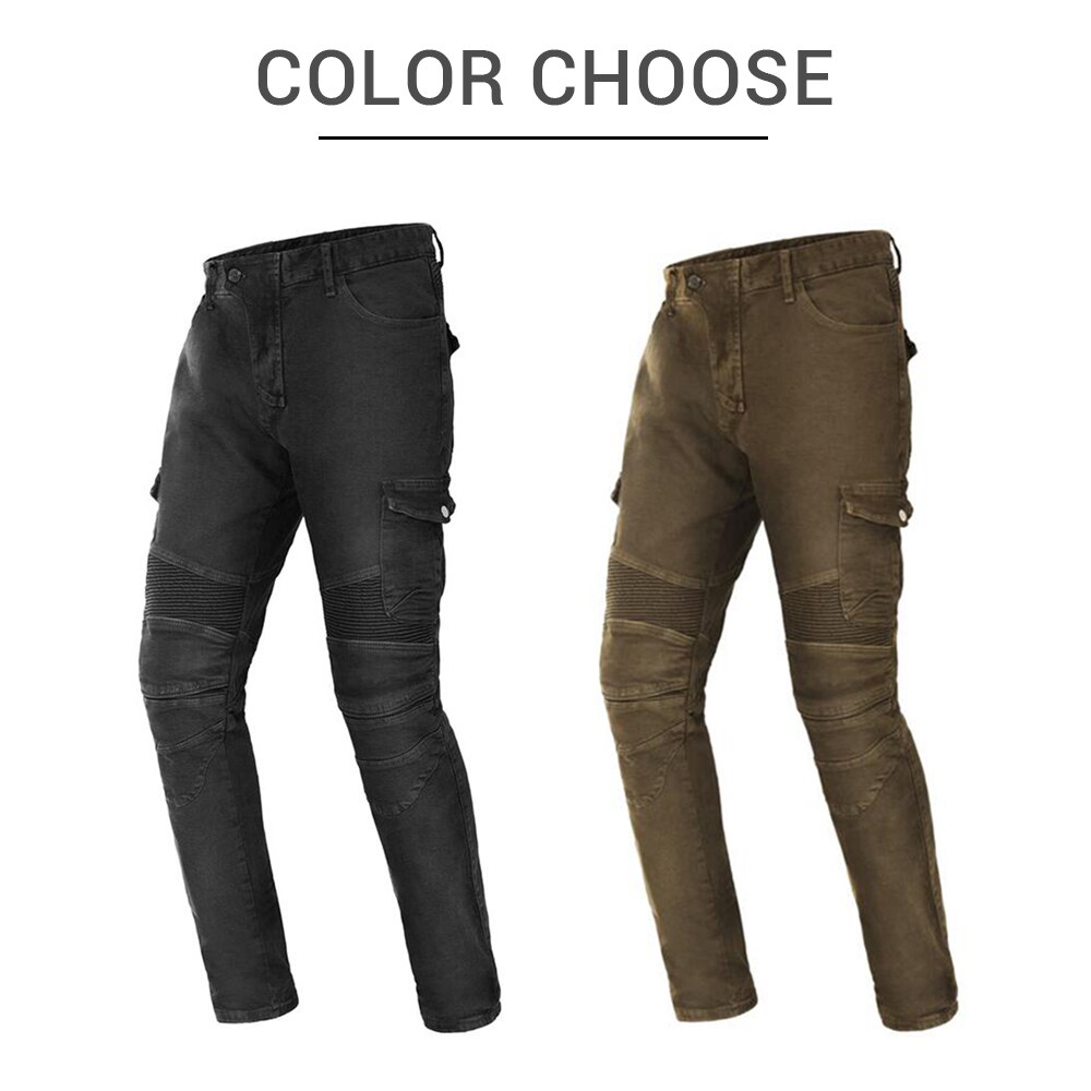 Motorbroek heren motorjeans casual broek motorcross off-road kniebeschermende moto jeans broek