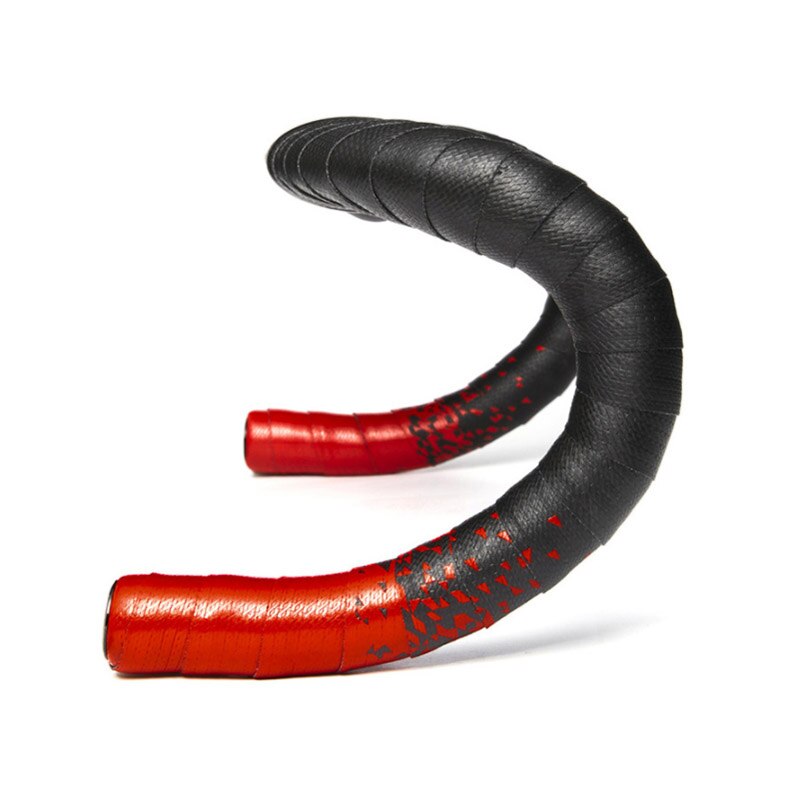 Road Handlebar Tape Anti-Vibration PU EVA Breathable Non-Slip Handle Bar Belt Wrap Gradient Bicycle Handlebar Tape: Black red