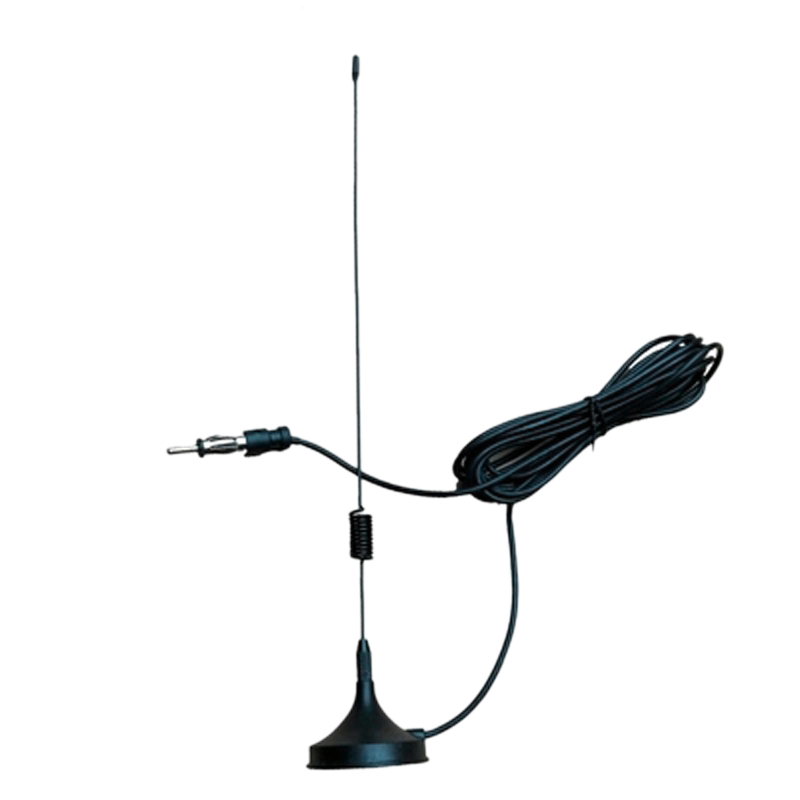 Antena de Radio de señal mejorada de alta frecuencia Fm para coche, alimentador de 3 metros, Base de succión para coche, imanes de doble cara, supersucción: Default Title
