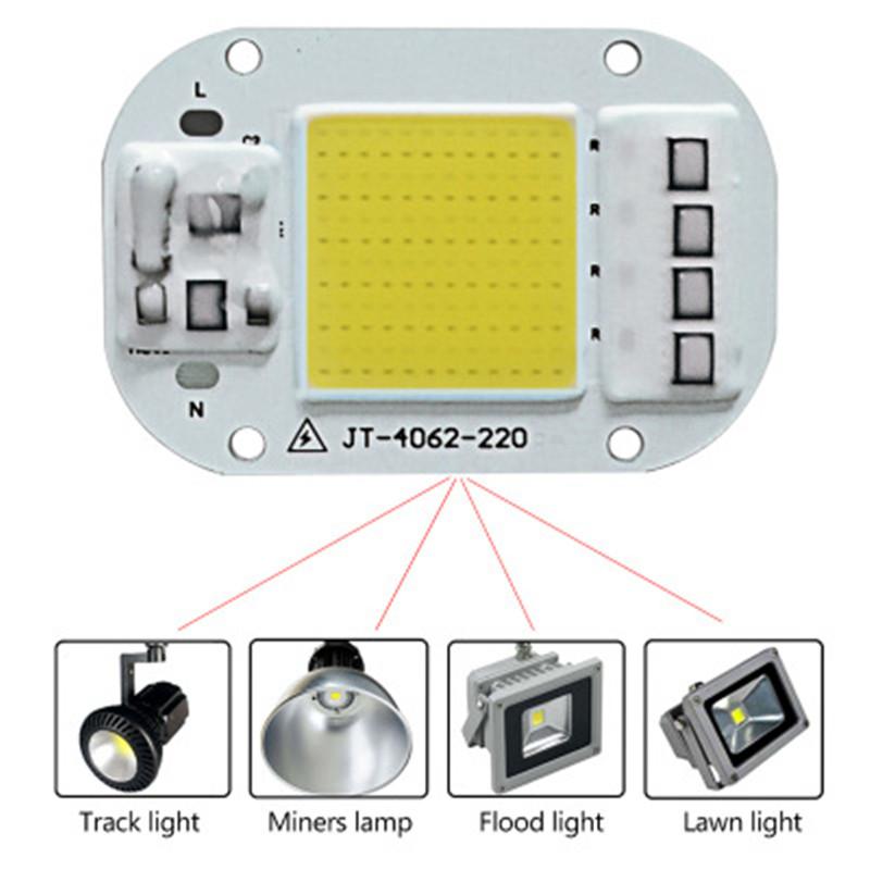 Ac 220V 20W/30W/50W Gratis Driver Cob Lichtbron Hoge Druk Led Chip