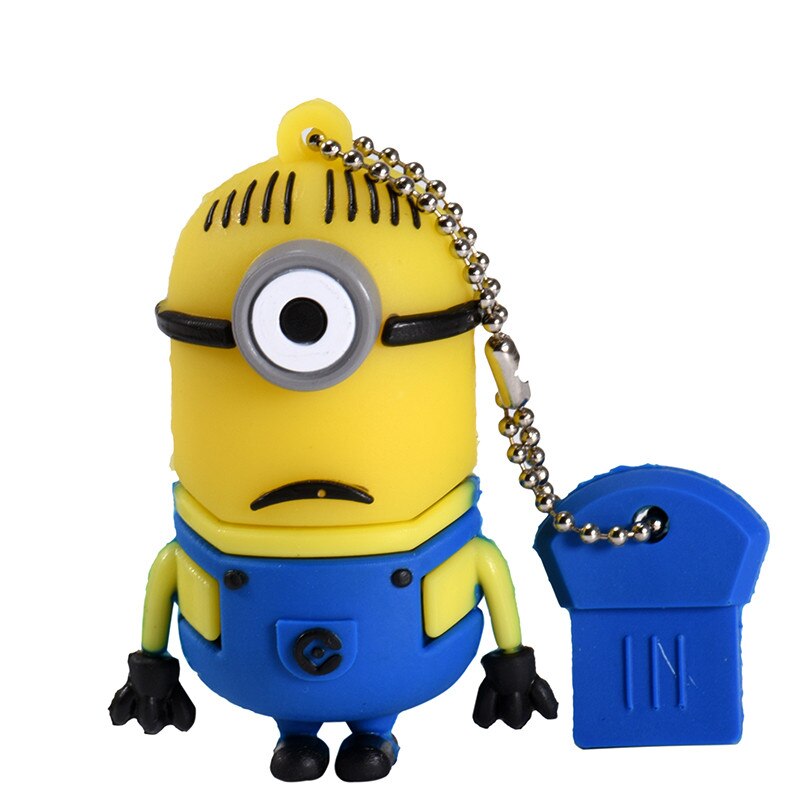 SHANDIAN Funny mini usb flash drive cute Yellow people 4GB 8GB 16GB 32GB 64GB 128GB pen drive memory flash drive Exempt postage: 32GB / C