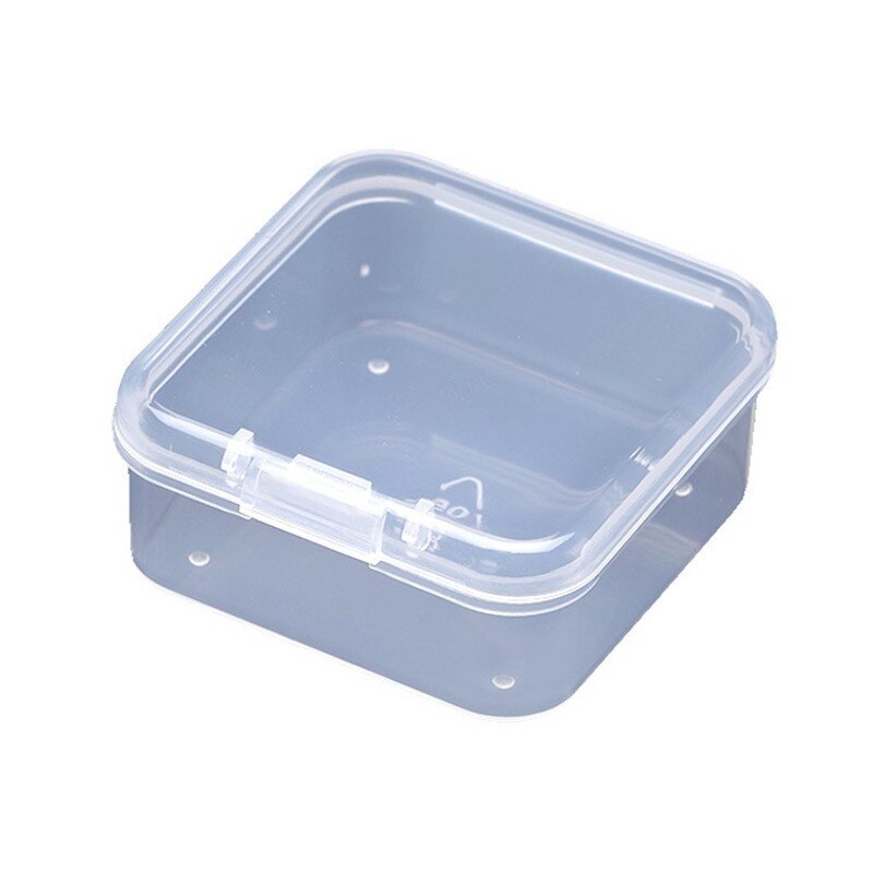36PCS Mini Clear Plastic Storage Containers with Lids Empty Hinged Boxes for Beads Jewelry Tools Craft Supplies Flossers Fishing