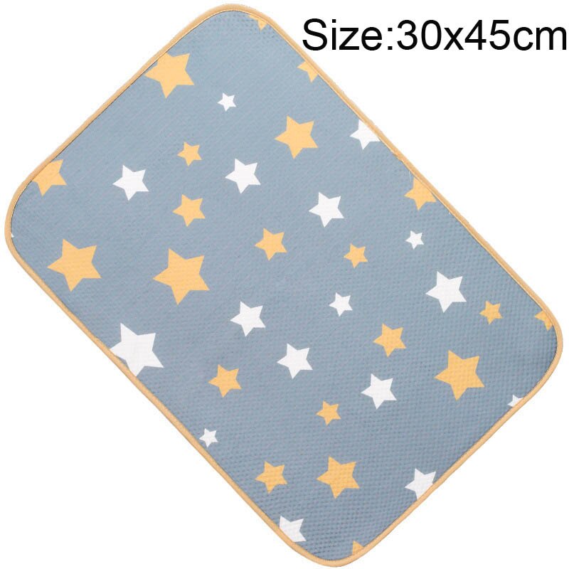 Baby Diaper Changing Pads Stroller Mat Reusable Baby Pram Mattress Newborn Waterproof Sheet: D(30x45cm)