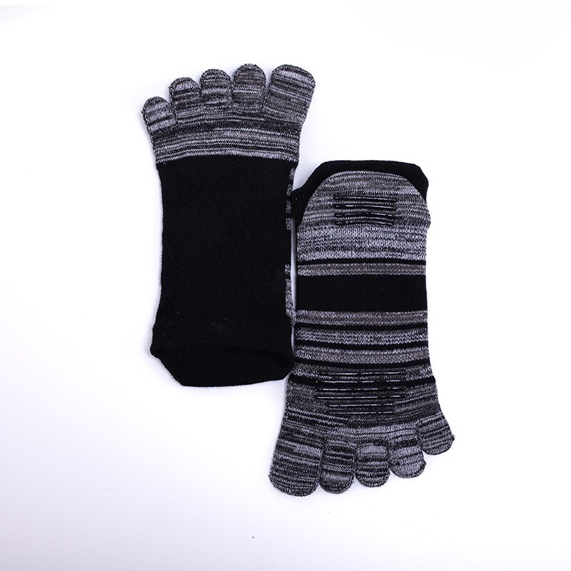 5 Paren/partij Mannen Vijf Teen Katoenen Sokken Japanse Split Teen Tabi Sokken Voor Man Zomer Dragen Dunne Ademende Anti-slip Sokjes: black
