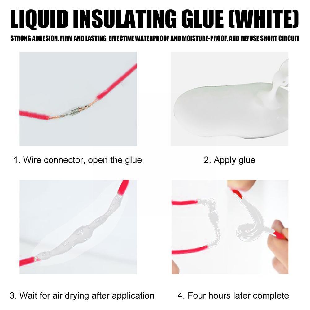 Liquid Electrical Tape Glue Strong Sealing Waterproof Dielectric Coating Heat-Resistant for Electrical Data Cable Sealant 5 O5X2