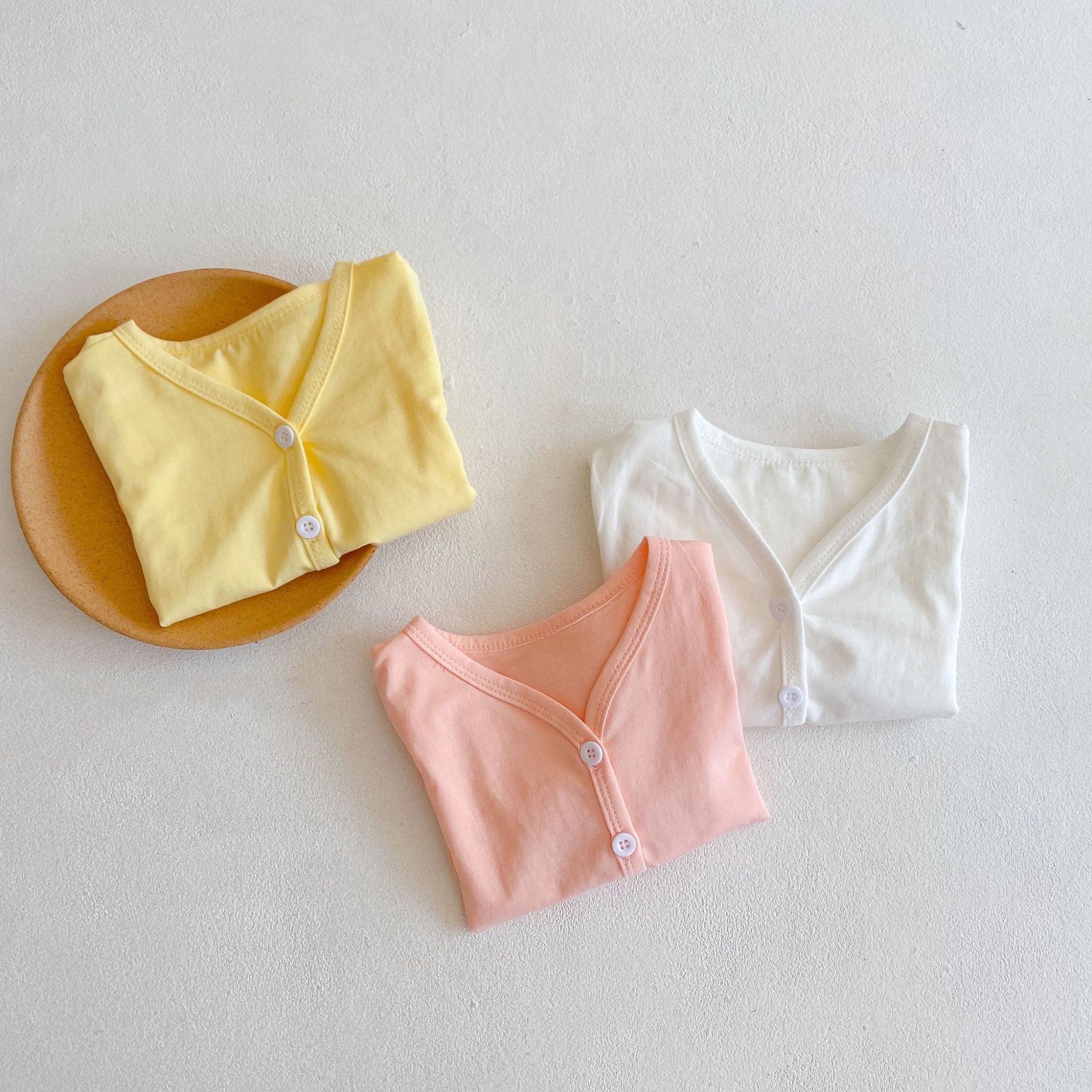 Koreaanse Zomer Kinderen Zon Baby Uitloper Jas Jongens En Meisjes Mooie Lange Mouwen Airconditioning Voor 0-36M