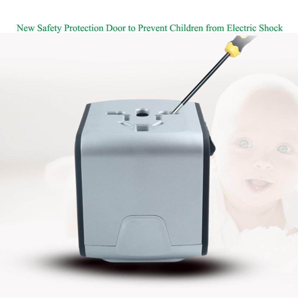 Travel Adapter International Universal Power Adapter All-in-one with 3.4A 4 USB Worldwide Wall Charger for UK/EU/AU/US plug