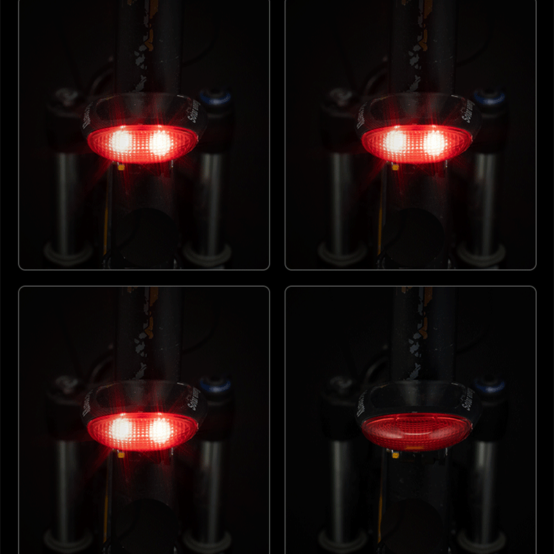 ROCKBROS Fiets Licht Mini Achterlicht LED Rood Waarschuwingslampje Veiligheid Fiets Achterlicht Zonne-energie Opladen Licht USB 2 Modi Bike Back licht