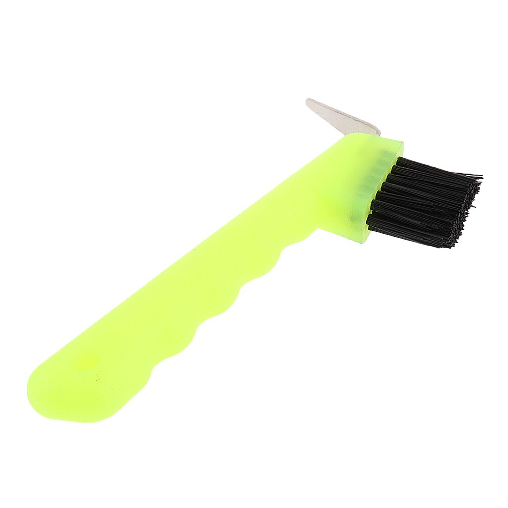 Footpick Met Paard Grooming Tool, Groen, Roze, Fluorescerend Geel, Blauw