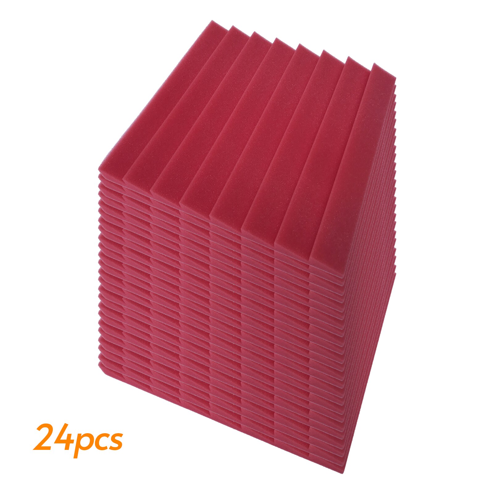 24/12pcs 12*12*1in Studio Acoustic Foams Panels Sound Insulation Soundproof Sound Absorbing Foam Wall Deadening Flame-retardant