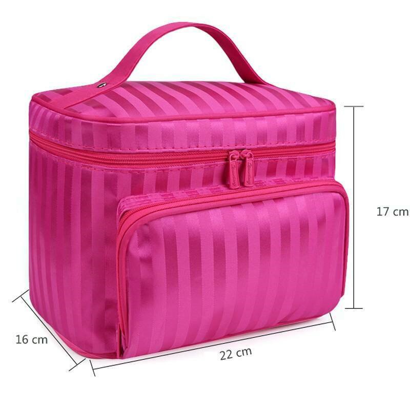 Newest Make Up Bag Beauty Storage Vanity Case Toiletry Travel Organiser Waterproof Cosmetic Bags Makeup Bags: 1Hot Pink