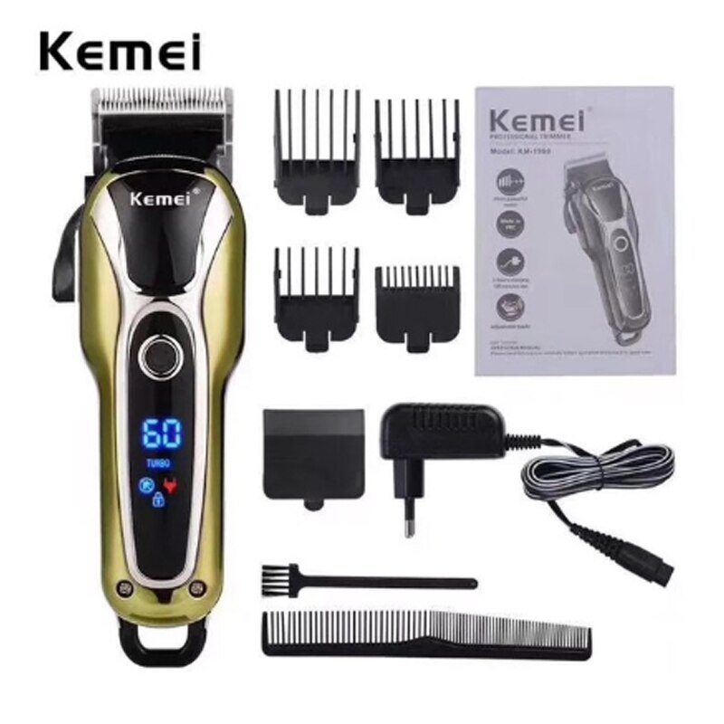 0.5-1mm Adjust-blade Clipper Kemel Machines for Barber Kmei Pro Cutter Kemey Rasor Beard Razor Kamei Whiskers Shaver LED Trimmer: no retail box / US Plug