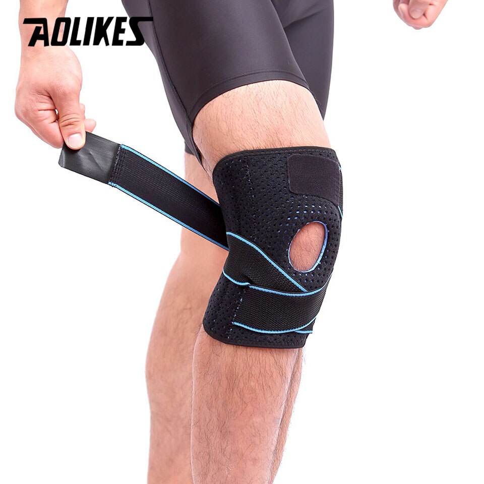 1PCS Breathable Adjustable Elastic Sports Leg Knee Support Brace Patella Wrap Protector Pads