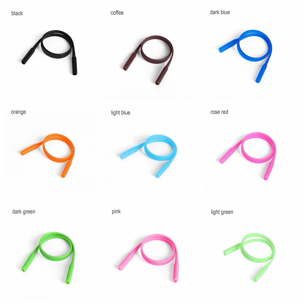 2 Stuks Verstelbare Siliconen Bril Zonnebril Ketting Brillen Bandjes Sport Band Cord Holder Elastische Anti Slip String Touwen 20Cm