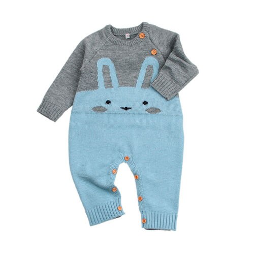 Cute Kids Baby Meisjes Jongens schattige Konijn Romper Trui Jumpsuit Trui Outfits