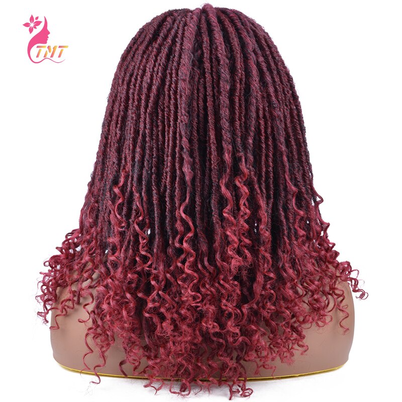 Short Goddess Locs Wig Facu Locs Braided Wig For Black Women Synthetic Dreadlocks Braiding Hair African Soft Crochet Braids
