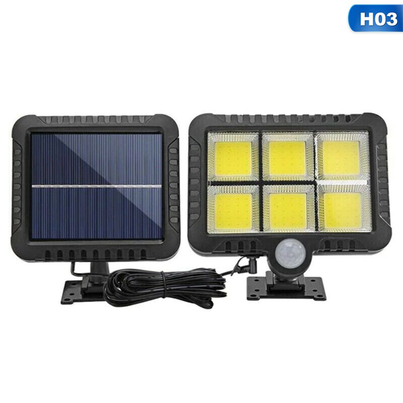 Led-zonnelamp, infrarood bewegingssensor voor menselijke beveiliging, buitenverlichting, waterdichte tuinmuur, zonnelamp, padverlichting: H03