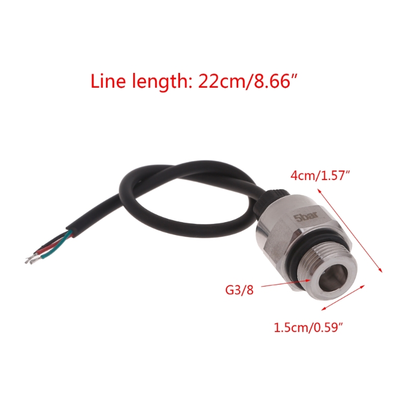 3/8 '' tryktransducer sensor trykmålere transducer indgang 5v udgang 0.5-4.5v tryktransmitter