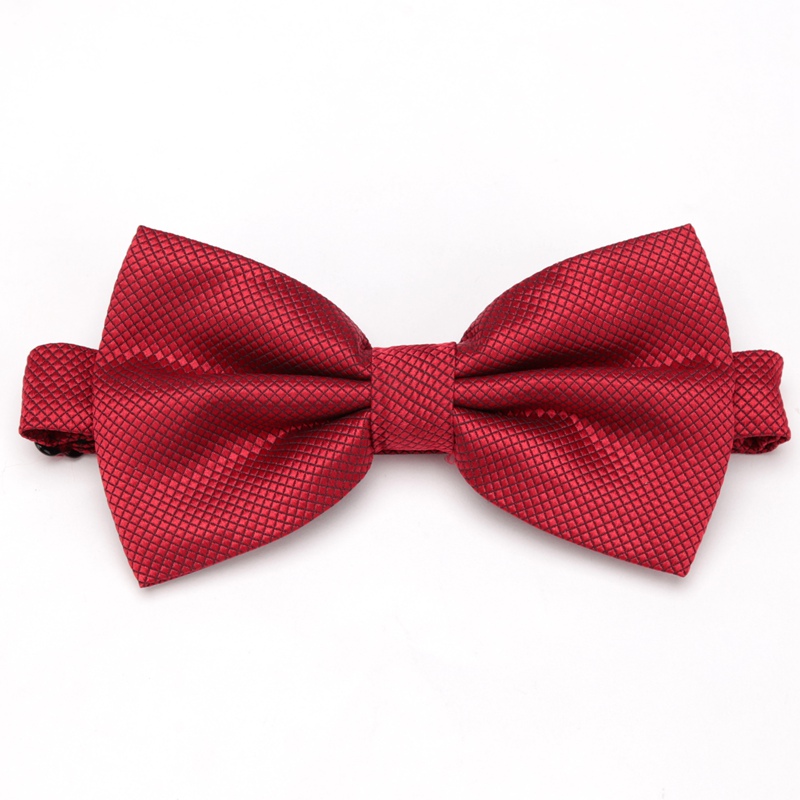 Pajarita de boda de mariposa de Color sólido para hombres, corbata para niños y niñas, accesorios de lazo de caramelo, cuadros Multicolor, pajarita de cuello ajustable: Borgoña