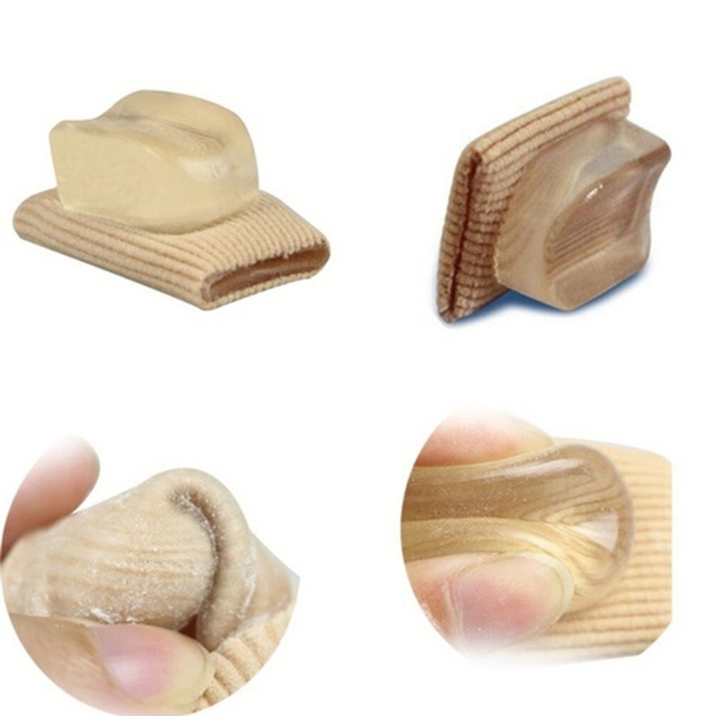 1 pc høj elastisk tå finger glattejern hammer tå hallux valgus korrektor bandage tå separator fodpleje bandage