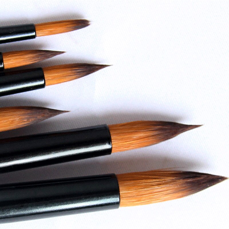 Desenho material de arte pintura artesanato náilon cabelo arte modelo de pintura por número caneta pincéis artista pincéis conjunto