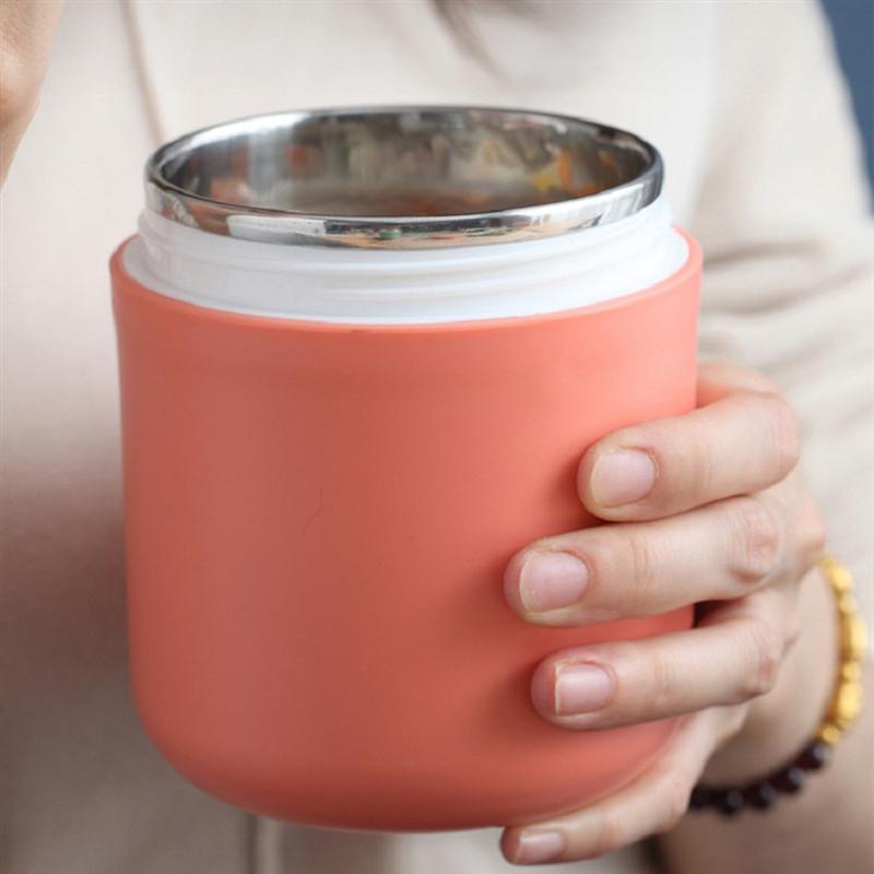 Stainless Steel Insulated Lunch Box Soup Holder Portable Food Container For Picnic School Office Hand-Held Soup Cup Thermos