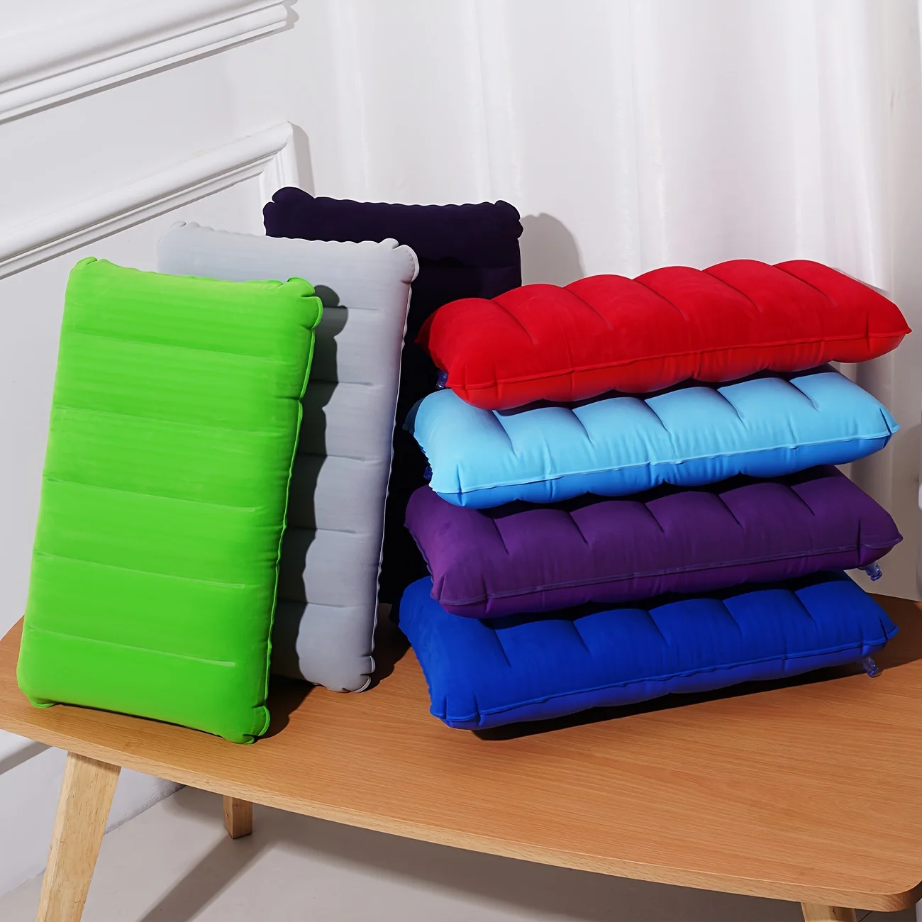 1PC Inflatable Square Pillow For Outdoor Camping Business Travel Portable Comfortable Pillow Cushion Neck Pillow