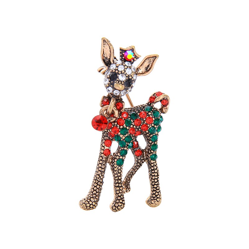 Etnische Kerst Broche Handgemaakte Crystal Multi-stijl Gelukkig Festivel Broche Voor Vrouwen Festival Dier Sieraden: t99317-5