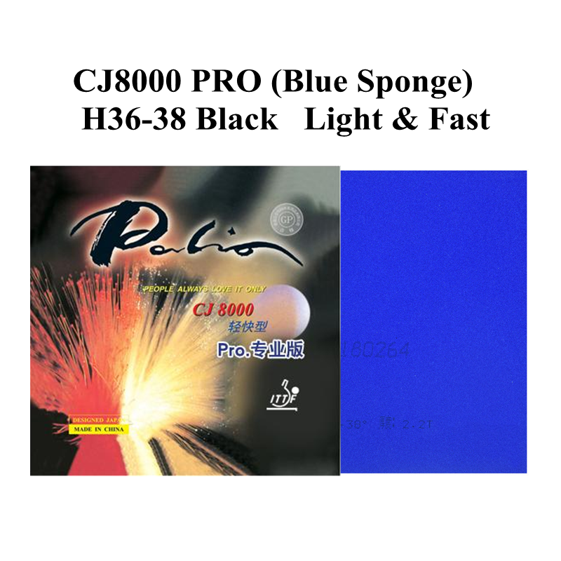Palio CJ8000 PRO Light &amp; Fast Type Pips-In Table Tennis (PingPong) Rubber With Sponge