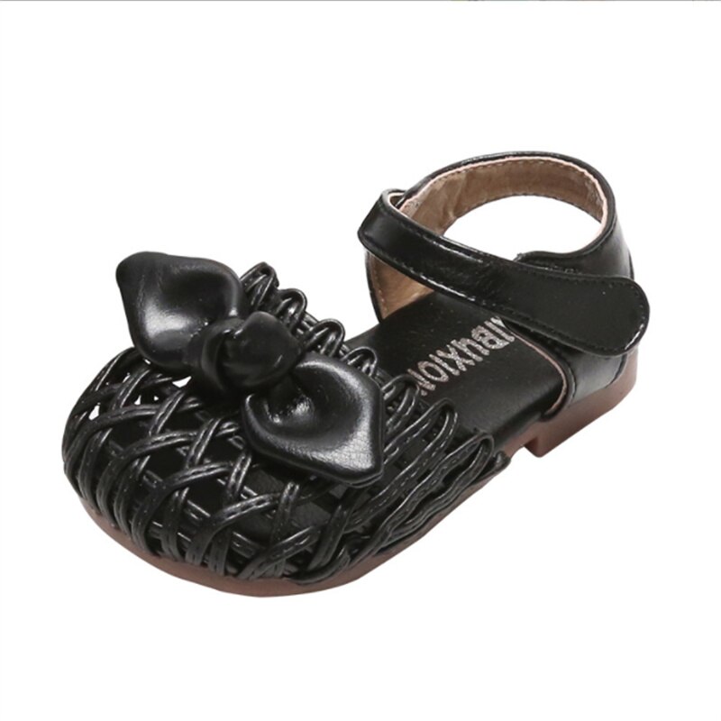 2022 Summer Baby Girls Sandals Weaving Butterfly-knot Kids Princess Shoes Cute Leather Shoes Infant Sneakers