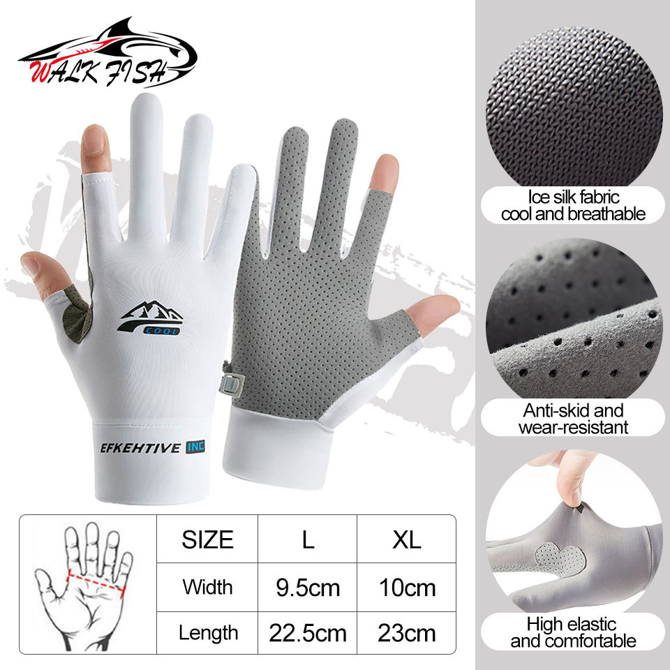 Guantes sin dedos para hombres y mujeres, protección solar UV, guantes de medio dedo para pesca, remo, vela, remo, senderismo, guantes deportivos: M / YELLOW