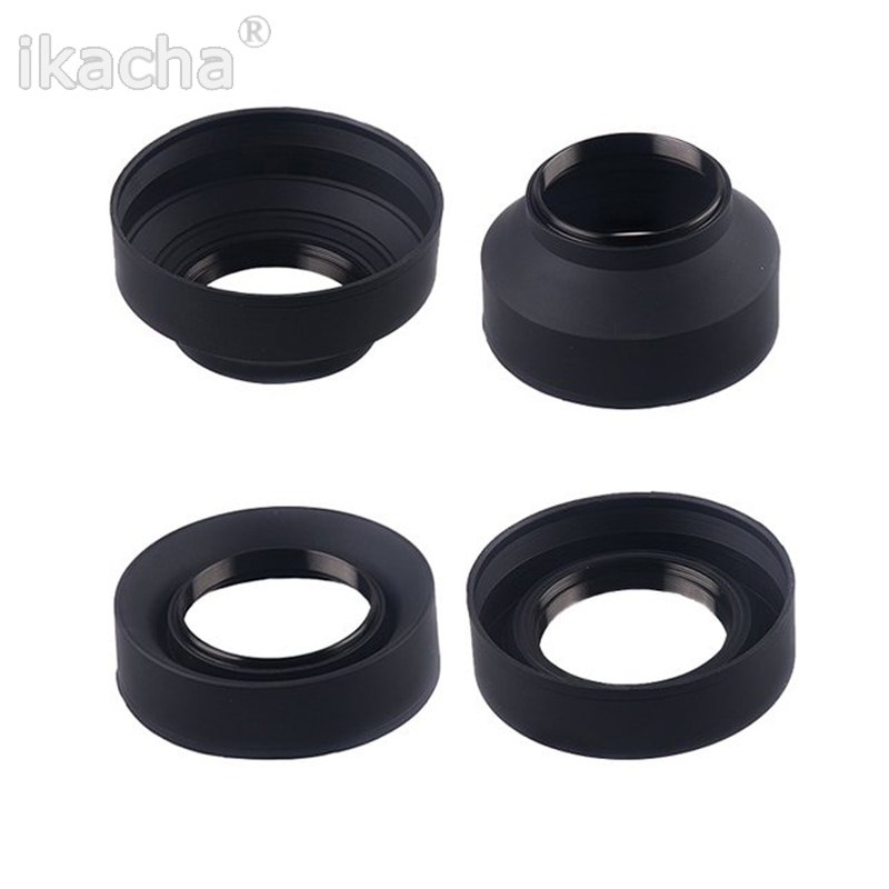 Universal- 49 52 55 58 62 67 72 77mm 3-stufen 3 in1 faltbare gummi faltbare gegenlichtblende für nikon für sony dsir kamera objektiv