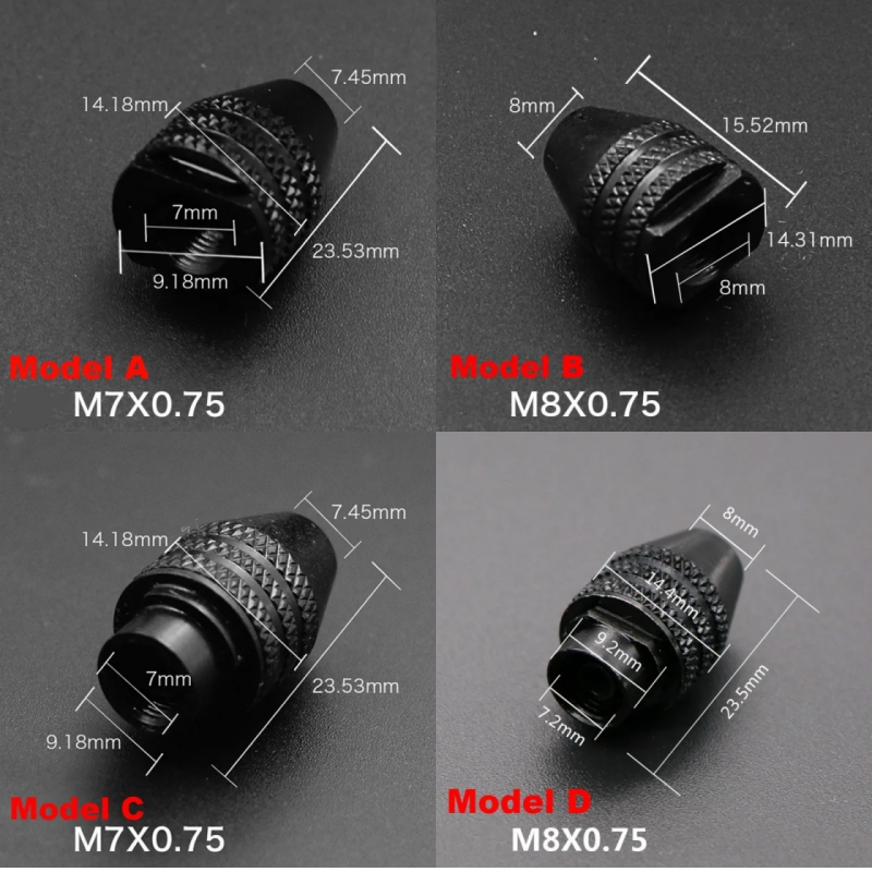 Herramientas rotativas Dremel, portabrocas sin llave, adaptador, convertidor, Mini portabrocas Universal, portabrocas múltiple de 0,3-3,2mm sin llave