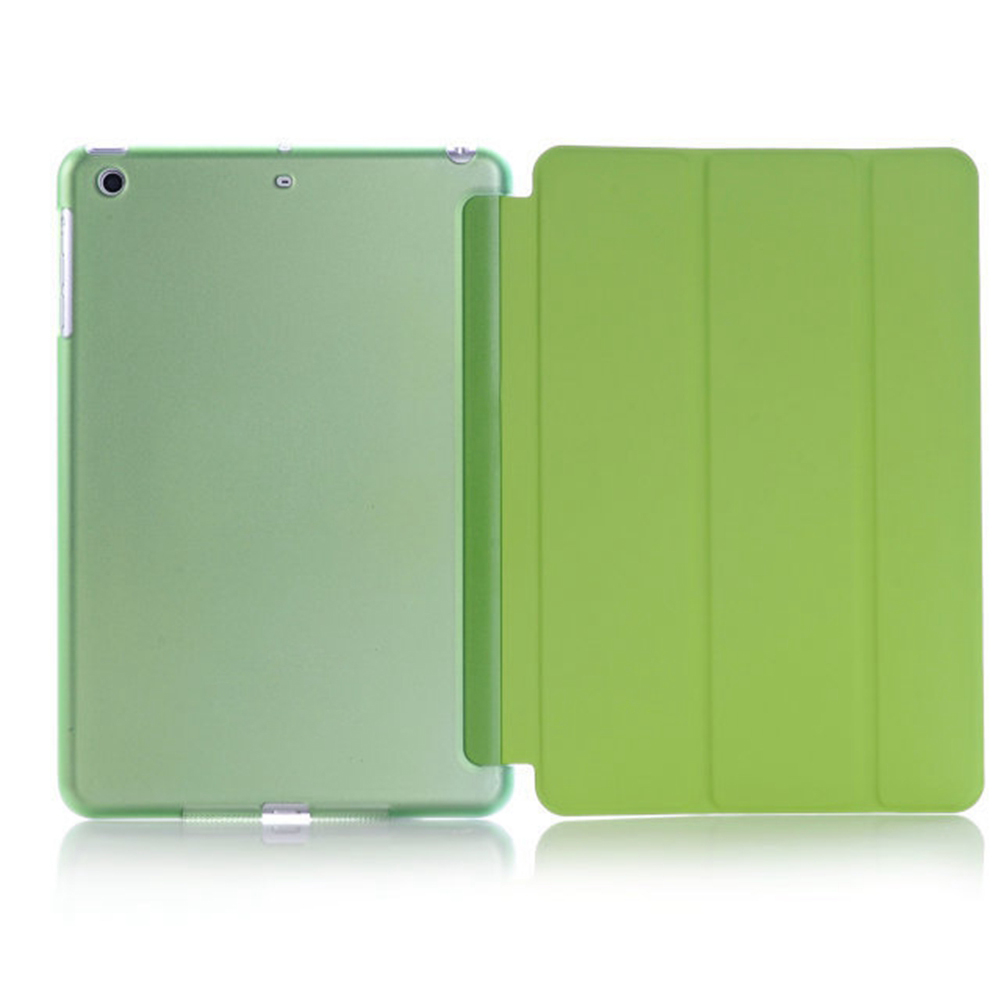 Luxo ultra fino magnético inteligente flip suporte couro do plutônio coverse para mini 1 2 3 retina intelectual dormência: Green