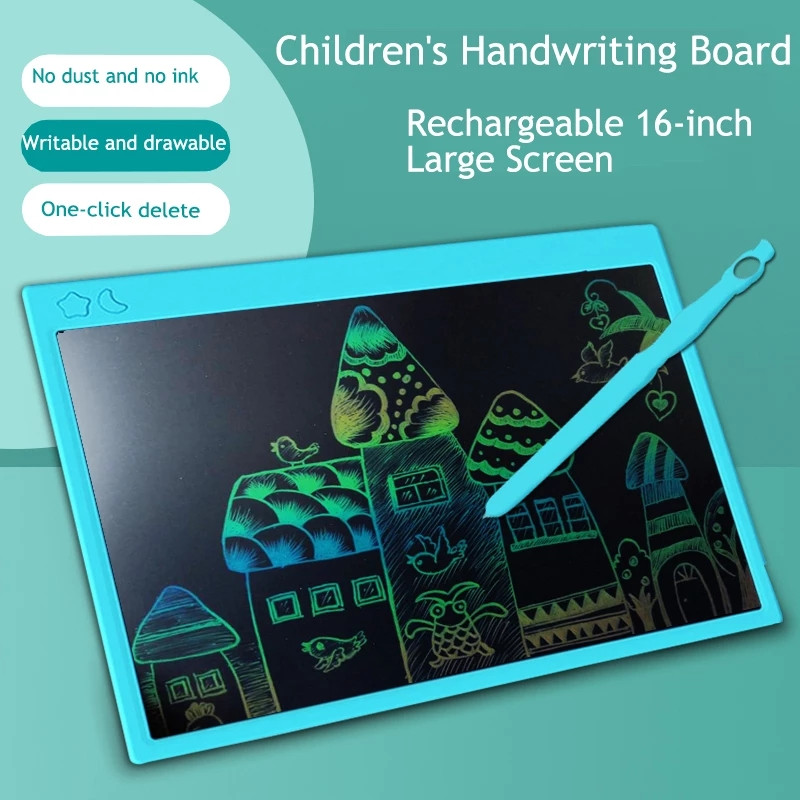 16-Inch Handwriting Board LCD Light Energy Electronic Rechargeable Drawing Children's Writing Board Smart Blackboard