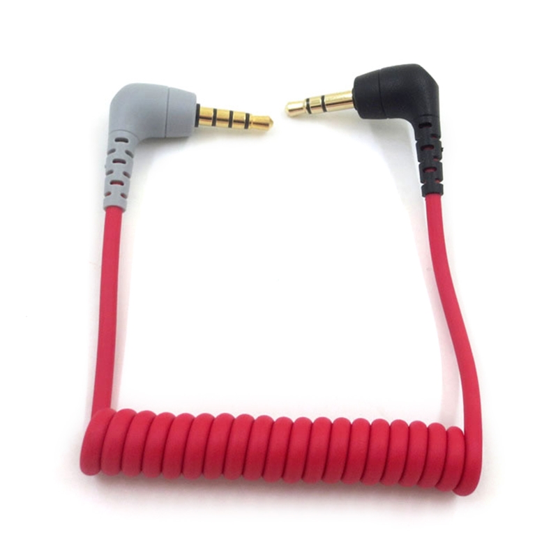 TRS zu TRRS Mikrofon Kabel 3,5mm Stecker auf Stecker Rechten Winkel Patch Adapter Kabel Wireless Lavalier-mikrofon Mic Kabel für BOYA Ritt SC7