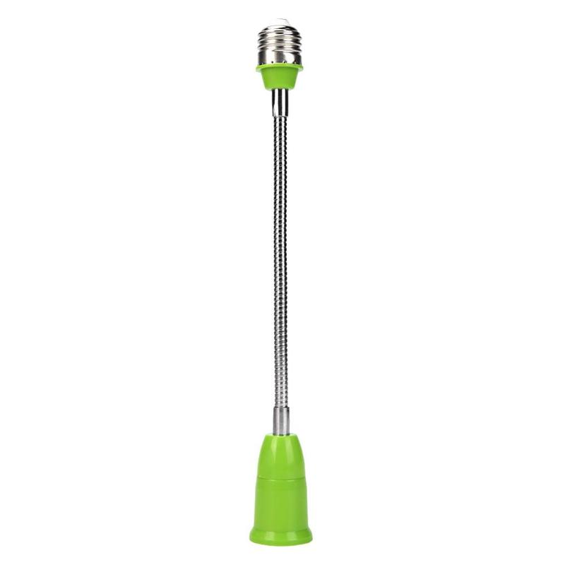 Flexible E27 Light Lamp Bulb Adapter Extend Extension Converter Wall Base Holder Universal Extension Lamp Adapter Socket: Green