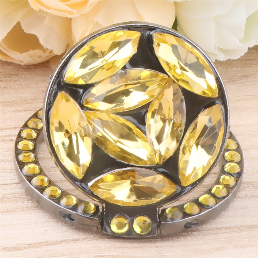 Supporto universale per telefono con diamante Bling di lusso pieghevole supporto pigro portatile Smartphone supporto per anello per dito cartone animato per iPhone11 XS: Gold