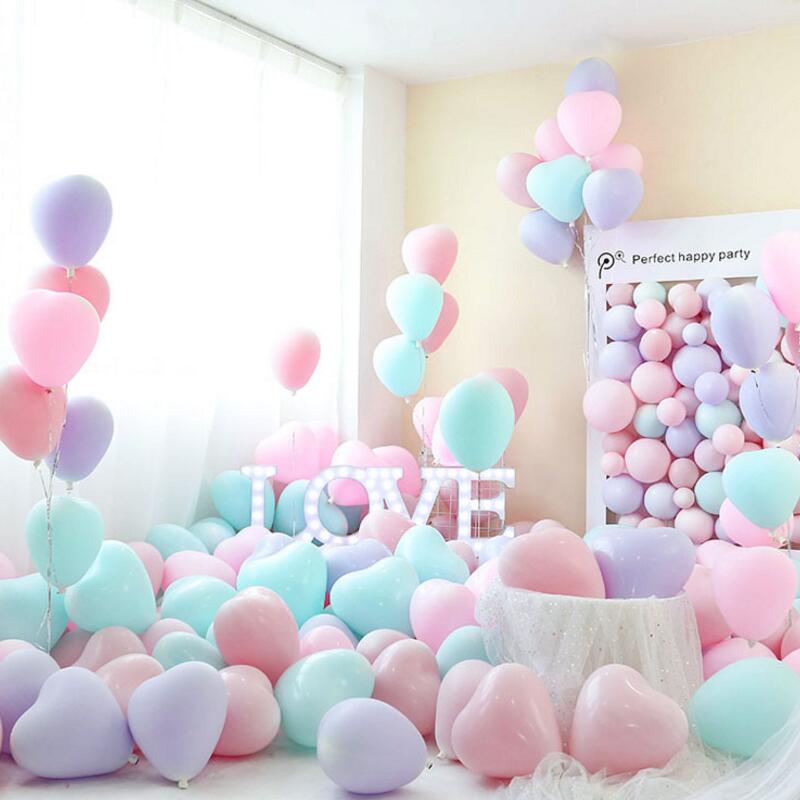 100 stk / lot hjerte latex ballon børn fødselsdagsfest dekoration ballon bryllup valentinsdag forsyninger