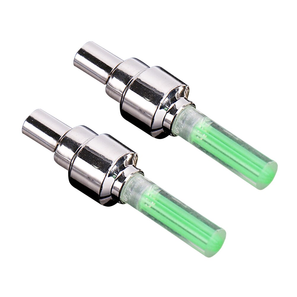 Luces LED para rueda de motocicleta, cubiertas de válvula de neumático para bicicleta de montaña, radios nocturnos, luz para neumáticos de Motor, Uds.: A GREEN