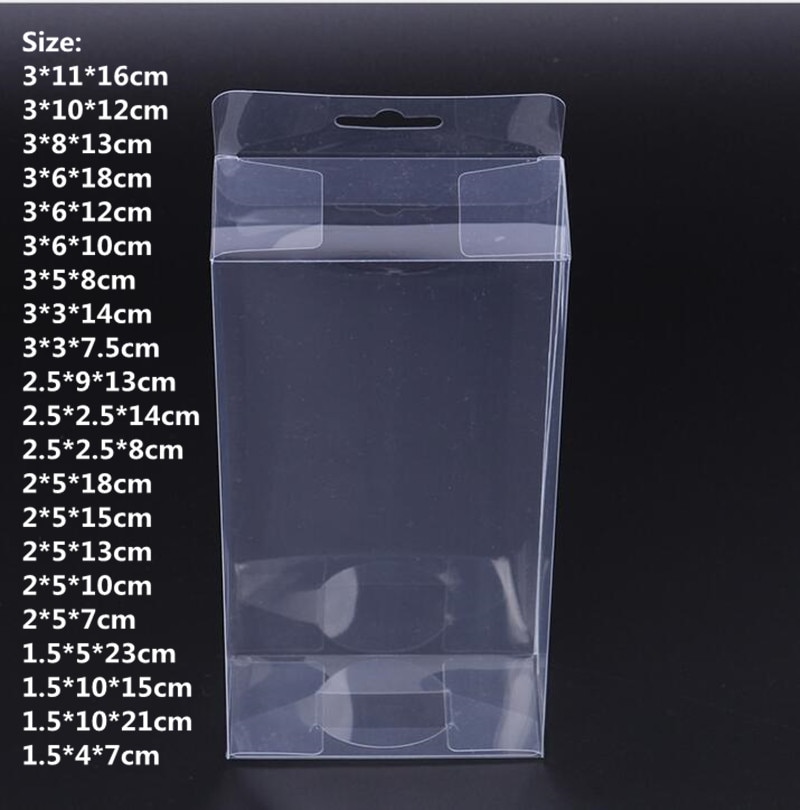 50Stck PVC Klar Kunststoff Verpackung Boxen mit Hängen See Kasten PVC Tragen Fällen Verpackung Kasten Für schmuck/Süssigkeit/spielzeug