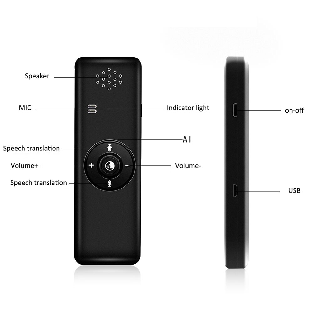 Portable Smart Language Translator Device Real Time Handheld T11 Interpreter Support 40 Languages for Learning Travelling Busine