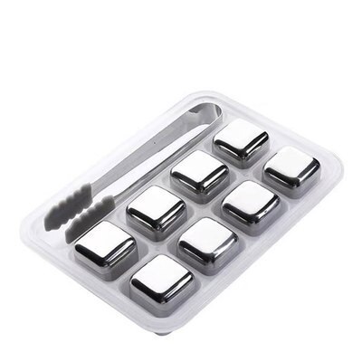 304 Stainless Steel Ice Cubes Metal Quick-frozen Tartar Ice Granulator Wine Beer Cooler Chiller Whiskey Stones，keep Cold Longer