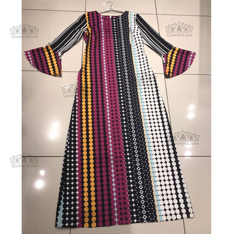100% Cotton dashiki Print Dashiki Big Elastic Color Pattern Dashiki Dress For Lady(LILI03#)