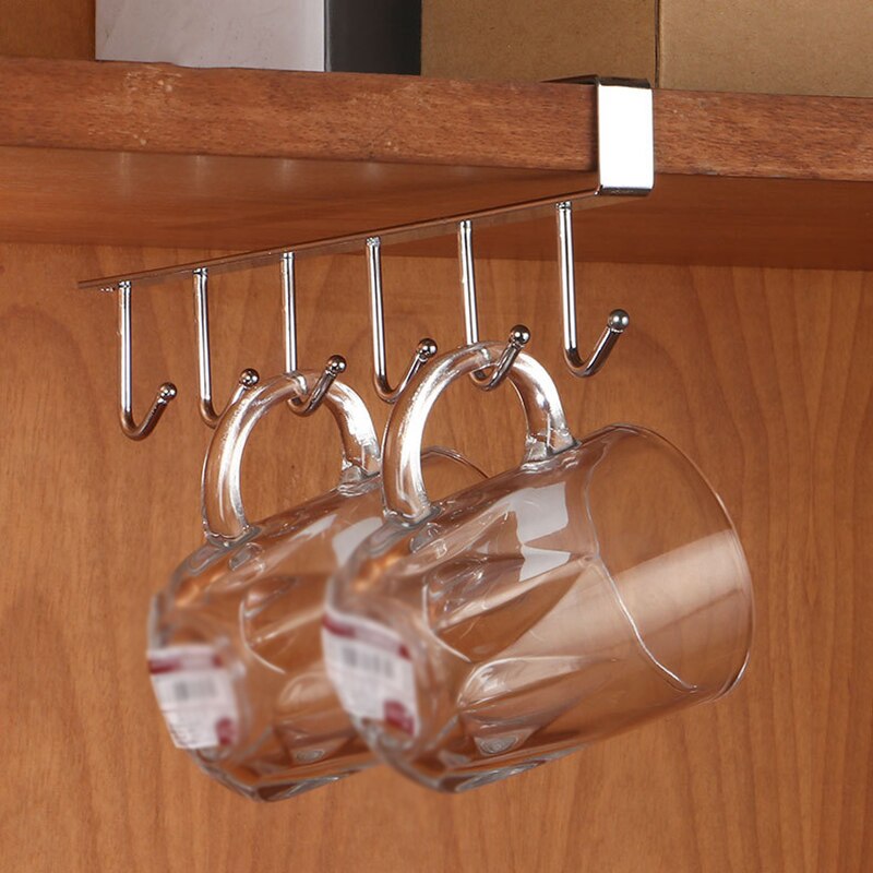 Cuisine en fer forgé sans couture sans clou tasse placard cuisine ustensiles de cuisine organisateur outils durables fer crochets accessoires de cuisine